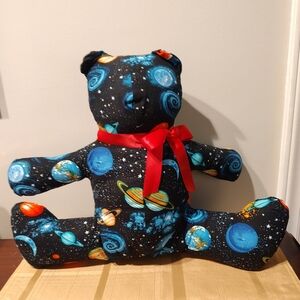 Handmade Stuffed Bear with Space Design